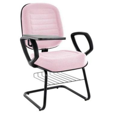 Imagem de Cadeira Universitária Com Prancheta Linha Blenda Rosa - DESIGN OFFICE 
