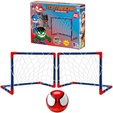 Imagem de 2 Golzinhos Futebol Infantil com Bola Macia Infantil Aranha
