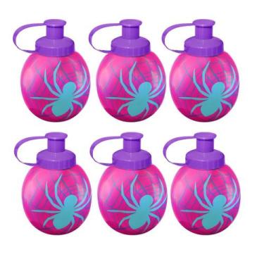 Imagem de 6 Garrafa Infantil Bola Lembrancinha Homem Aranha 300ml - INJETEMP, Ro