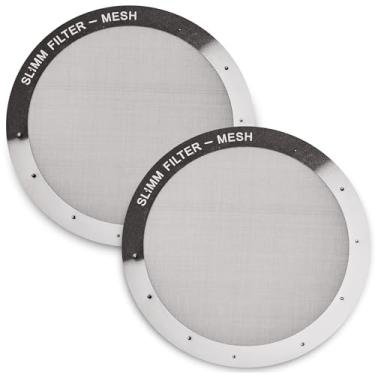 Imagem de Filtros de metal premium reutilizáveis da Slimm Filter para uso na cafeteira AeroPress, pacote com 2 filtros