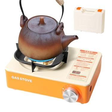 Imagem de Rrlihjgu Fogão de Acampamento | Fogão de Acampamento para Mochila com Estojo de Transporte | Equipamento de Cozinha com Controlo de Calor Preciso e Ignição Automática para Montanhismo, Expedição e