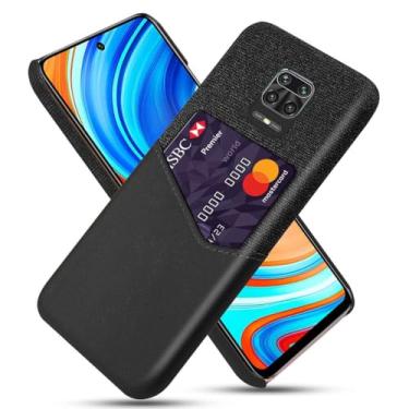 Imagem de Capa para Xiaomi Redmi Note 9 PRO Max,Tela e tampa de couro PU,Antideslizante,360°cobertura completa à prova de choque com 1 slot de cartão atrás,Prevenção de queda-Black