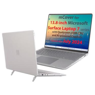 Imagem de mCover Capa compatível apenas com Microsoft Surface Laptop 7 Windows PC 2024+ de 13,8 polegadas com CPU ARM e Copilot+ alimentado por IA (não serve para outros modelos de superfície) - transparente