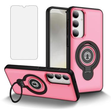 Imagem de Asuwish Capa de telefone para Samsung Galaxy S24 Plus/S25 Plus S24+ S25+ 5G com protetor de tela de vidro temperado Slim Ring Holder Cell Cover S24Plus 24S + S 24 24+ S25Plus 25S 25+ SM-S936U Mulheres