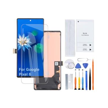 Imagem de Tela de exibição para Google Pixel 6 OLED GB7N6 G9S9B16 G9S9B GR1YH Kit de montagem de substituição de tela LCD com moldura (suporte a impressão digital)