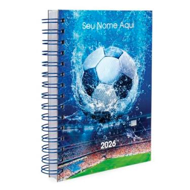 Imagem de Agenda 2026 Personalizada Sport Bola De Futebol Azul 2
