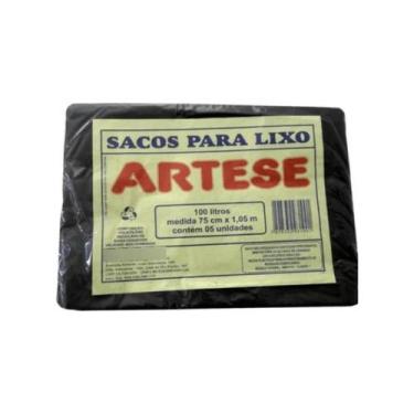 Imagem de Saco lixo preto 100L 5uni Artese