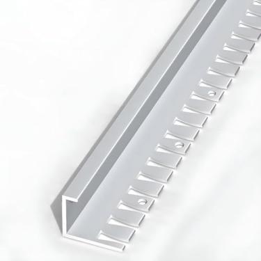 Imagem de Tiras De Extremidade De Telha De Alumínio 135cm - 2 Pacotes, Perfil De Junta Para Piso Laminado, Altura Da Borda 8,5-18,5 Mm, Guarnição De Borda De Ladrilho Para Sala, Silver, H:8.5MM