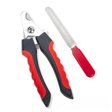 Imagem de Kit Cortador Alicate + Lixa De Unha Gatos E Cães Grande Porte 12/16CM Alicate Cortador de Unha Pet para Cachorro Higiene (Tesoura de unha pequena+Lima)