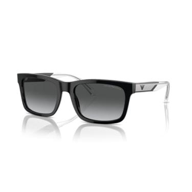 Imagem de Emporio Armani Óculos de sol retangulares masculinos Ea4224, Preto, 57 mm