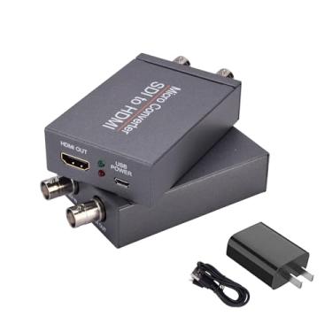 Imagem de Conversor SDI para HDMI com saída SDI loop, 1080p HD-SDI / 3G-SDI/SD-SDI para conversor de áudio de vídeo HDMI, BNC para adaptador para projetor de monitor de câmera SDI