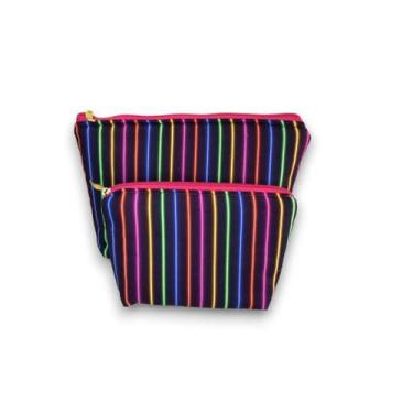 Imagem de Kit de Necessaire Grande e Pequena - DaniBordados, Linhas neon