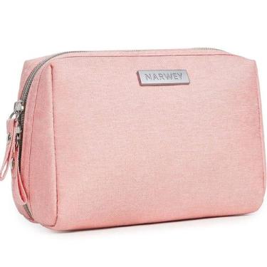 Imagem de Necessaire Narwey Pequena para Viagem - Bolsa de Maquiagem Rosa para M