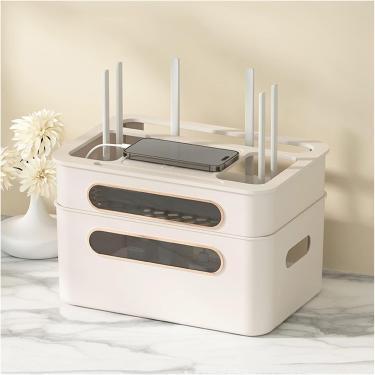 Imagem de Caixa De Armazenamento De Cabos, Caixa De Armazenamento De Roteador Wi-fi Caixa De Armazenamento De Roteador Caixa De Armazenamento Multicamada Rack Para Armazenamento De Fio, A, 31.5×22×20 cm