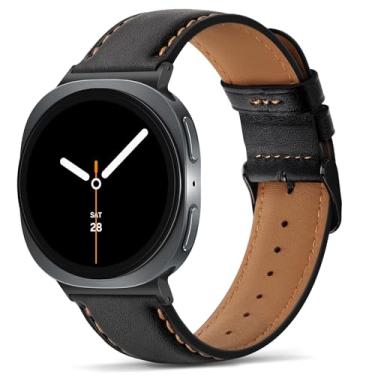 Imagem de Tasikar Pulseiras de couro compatível com Samsung Galaxy Watch 8 de 40 mm e 44 mm, pulseira de couro genuíno compatível com Samsung Galaxy Watch 8 Classic de 46 mm, Watch 8(40/44mm) / 8 Classic (46mm