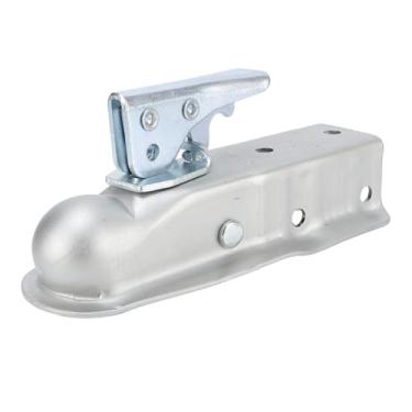 Imagem de Jiawu Couplador de Reboque Reto, Trailer de Língua Reta Pesada Couplador Com Trava de Segurança e Corrente para 1-7/8 Polegadas Bola de Engate, Canal de 2 Polegadas, 2000 Libras,