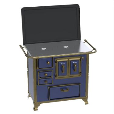 Imagem de Fogao a Lenha Venax n 1 Renaissance Chapa de Aluminio Azul SD