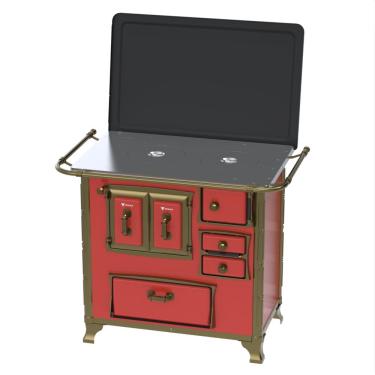 Imagem de Fogao a Lenha Venax n 1 Renaissance Chapa de Aluminio Vermelho SE