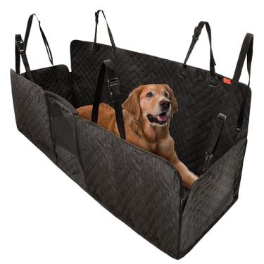 Imagem de Lusso Gear Capa de assento de carro para cachorro para banco traseiro - Rede para cães 100% impermeável - Encosto de cabeça acolchoado e janela de malha - Capa de assento traseiro compatível com