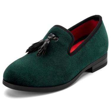 Imagem de Meijiana Mocassins sem cadarço formais para meninos - Tênis de smoking para bebês, Verde - 03, 18