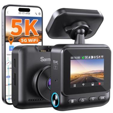 Imagem de Dash Cam Sarmert C1 5K UHD 512 GB com GPS, WiFi 5G e 2 telas IPS