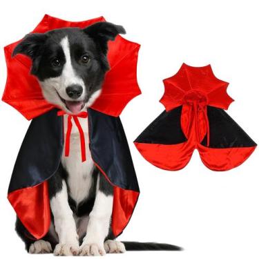 Imagem de Fantasia de Halloween para cães GOYOSWA Capa de vampiro para cães
