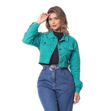 Imagem de Jaqueta Feminina Sarja Aquamarine Cropped Razon Jeans, G
