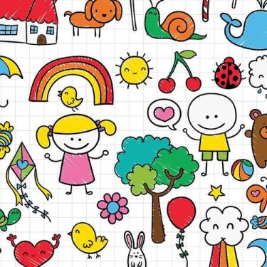 Imagem de Papel de Parede Adesivo Infantil Desenhos - 065 - Multimpressão