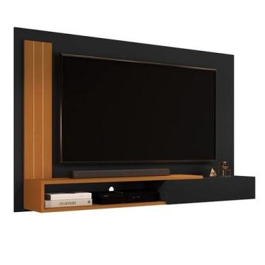 Imagem de Painel Sala De Estar Para TV Até 50" Estante De Parede Com Porta E Nic