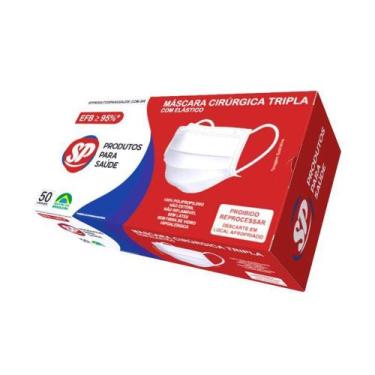 Imagem de Mascara descartável tripla c/elástico c/50 odonto sp