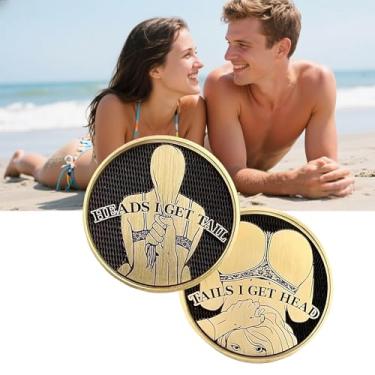 Imagem de SNKVAUP Funny Heads and Tails Coin – Double Sided Lucky Coin Token for Date Night, Gag Gifts, Novelty Challenge Coin for Men and Women, Collectible Prank Gift for Adults