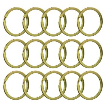 Imagem de Argola Dourada 35mm Para Chaveiro Banhada a Níquel 50 Unidades - Russo