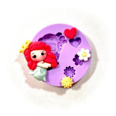 Imagem de F1357 molde de silicone princesa ariel confeitaria biscuit - confeitar