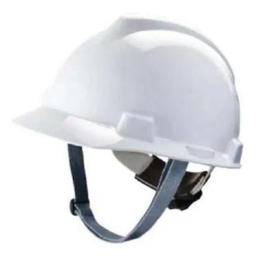 Imagem de Capacete Msa V-gard Branco Suspensão Catraca Com Jugular, Capacete, pr