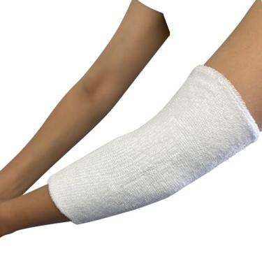 Imagem de Protetor de cotovelo grosso de vôlei 23 cm de comprimento, branco