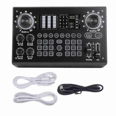 Imagem de Misturador de som profissional USB Bluetooth Sound Board Console, tudo em uma solução para gravação de estúdio streaming ao vivo de karaokê metal compact portátil