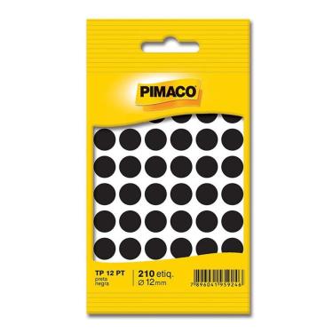 Imagem de Etiqueta adesiva TP12 preto Pimaco