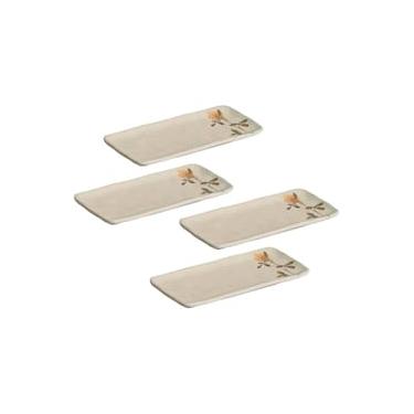 Imagem de Conjunto de Travessas Retangulares Pequenas Porto Brasil Orgânico Campestre 22x9,5cm - 4 Peças