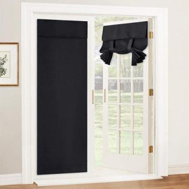 Imagem de Cortina de porta Blackout RYB HOME Tricia 26 x 69 cm preta