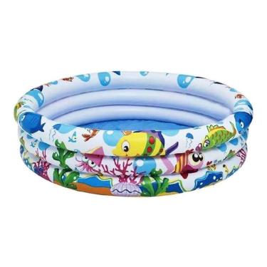 Imagem de Piscina Inflável Infantil Redonda Praia Verão Diversão 135L