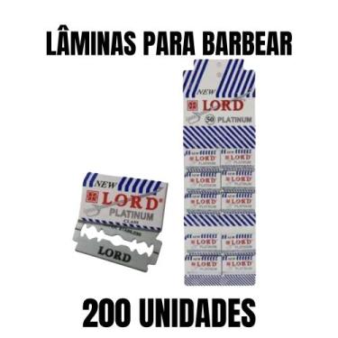 Imagem de Kit 200 Lâminas Para Barbear Lord Platinum Profissional - Lord Saloon