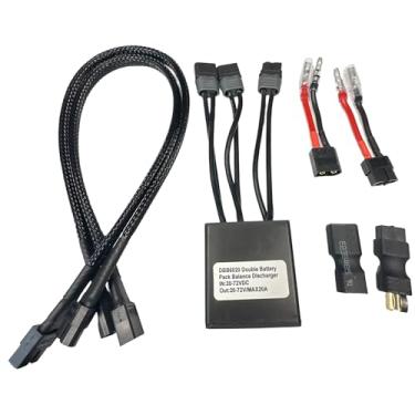 Imagem de ElectricAllWheel Kit universal de balanceador de descarga de bateria dupla (20A) (Bullet, T-Plug, XT60) para E-Bike de 500W e 750W (corrente máxima de 20 Amp), preto