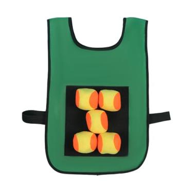 Imagem de MERIGLARE Dodgeball Game With Sticky Ball Outdoor Sport Game Playground Game Toond Target Ball Vest Toss Bolas de brinquedo macio para a praia Indoor, Crianças Verdes