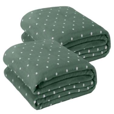 Imagem de Kit 02 Cobertor Manta Casal Queen Size Poá Bolinha Softy 2,40 x 2,20 T