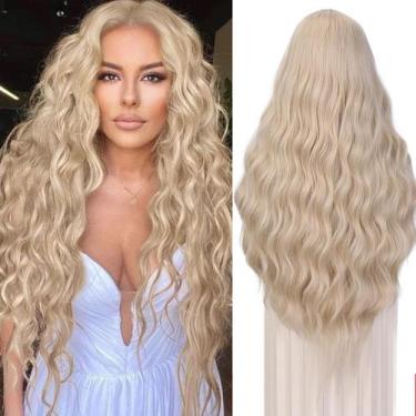 Imagem de Peruca Quantum Love Curly Platina Loira 70cm Sintética