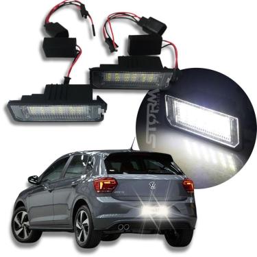 Imagem de Luz Placa Led Vw Novo Polo 2018 a 2023 Luz Super Branca Par