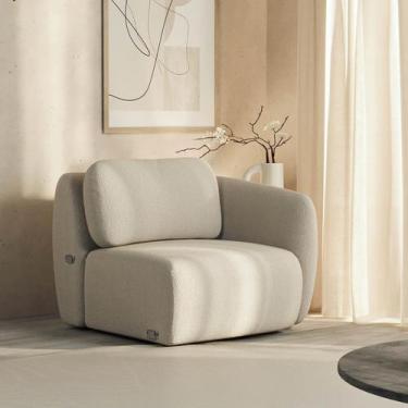 Imagem de Sofá Modular 80cm com Braço Direito Orla CabeCasa MadeiraOriginals - C