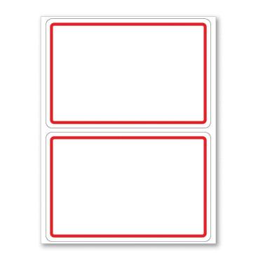 Imagem de Etiqueta escolar sem pauta e tarja vermelha 10uni Pimaco