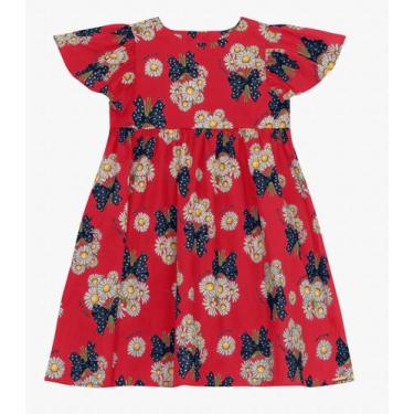Imagem de Vestido em Popeline Estampado Trick Nick Vermelho, 2, Vermelho