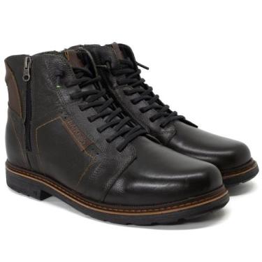 Imagem de Bota Masculina Rafarillo Coturno Aumenta 7cm Altura, Petróleo, 41